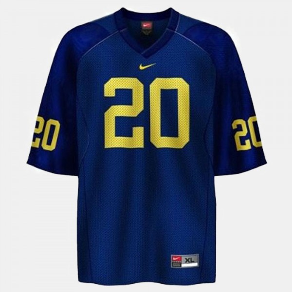 Michigan #20 For Men's Mike Hart Jersey Blue College Football Stitched